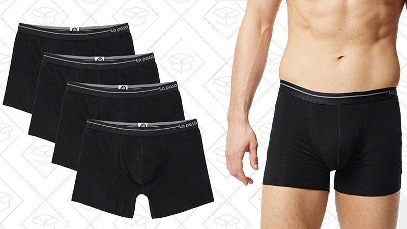 Lapsa 4-Pack Men’s Micro Modal Low Rise Boxer Briefs, $20 with code LAPASA10